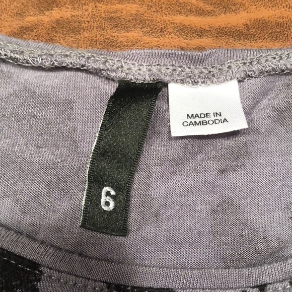 H&M Divided So Soft Gray/Black Animal Print Top 6 - Picture 6 of 8